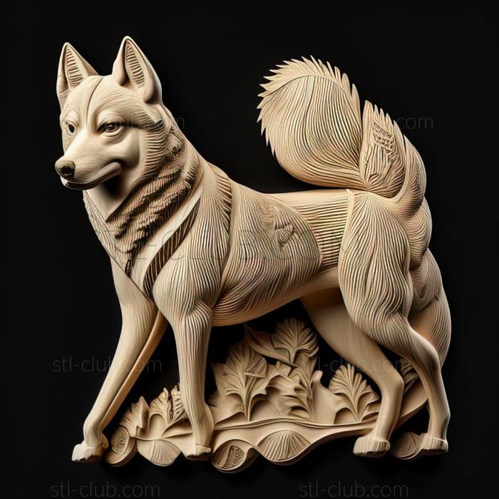 3D model st West Siberian Husky dog (STL)